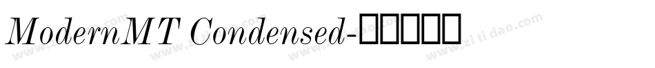 ModernMT Condensed字体转换